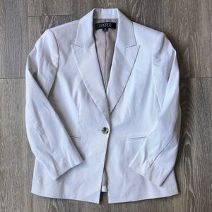 Kasper White and Cream Striped Blazer